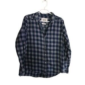 Grayson Shirt Men's Size Large (4) Navy Plaid 100% Cotton Button Up